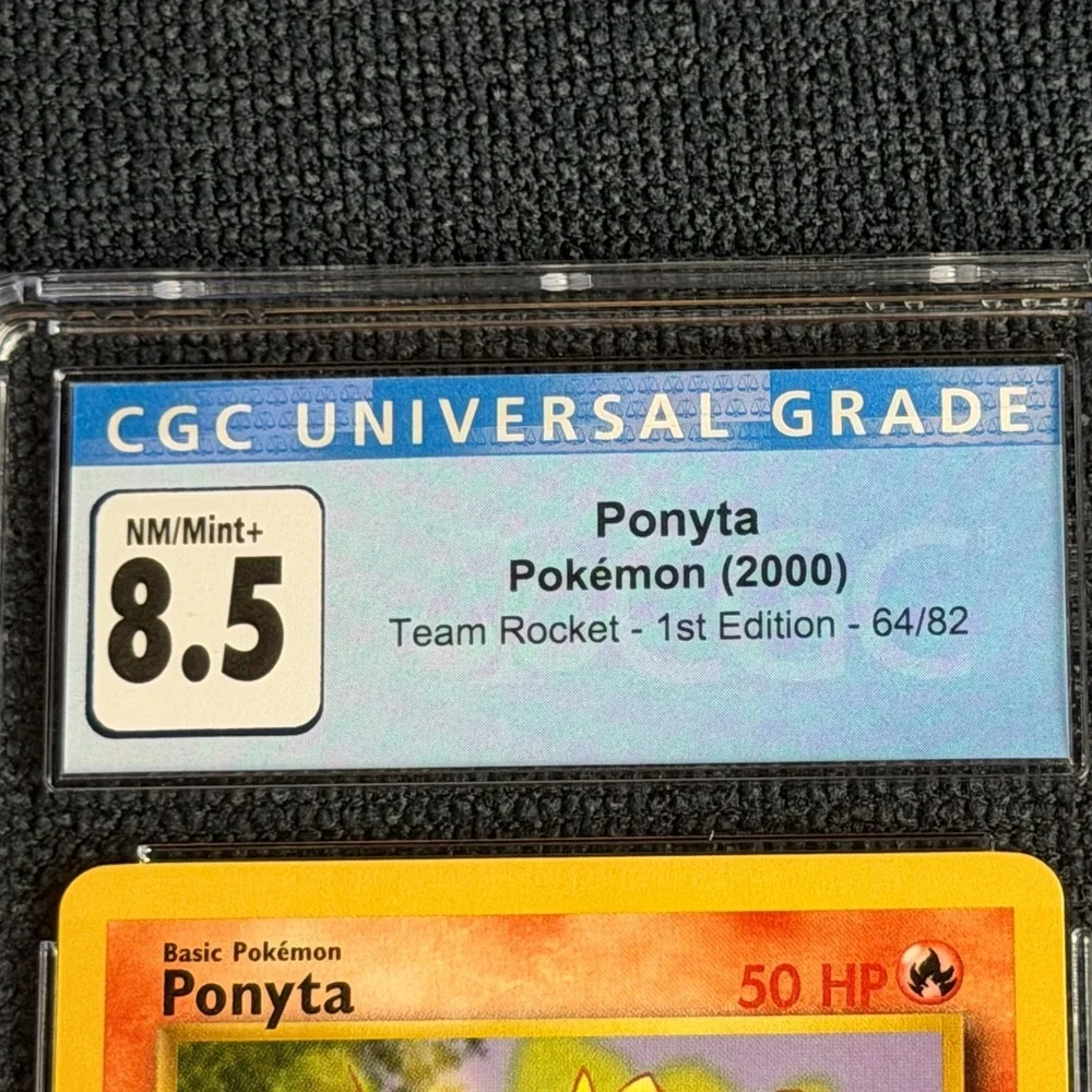 Pokemon Ponyta 64/82 1st Edition CGC 8.5 NM/Mint+ TCG 2000 Team Rocket WotC